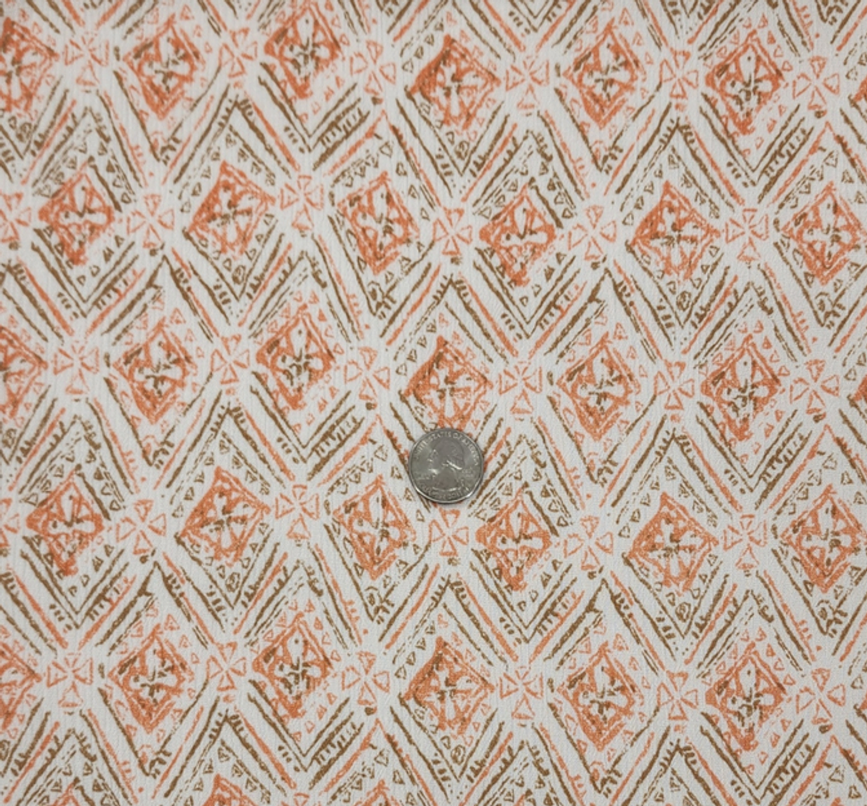 1 Yard Orange Rayon Crinkle Fabric Soft Flowing Textured Apparel Material for Dresses 50/52 Inch Width