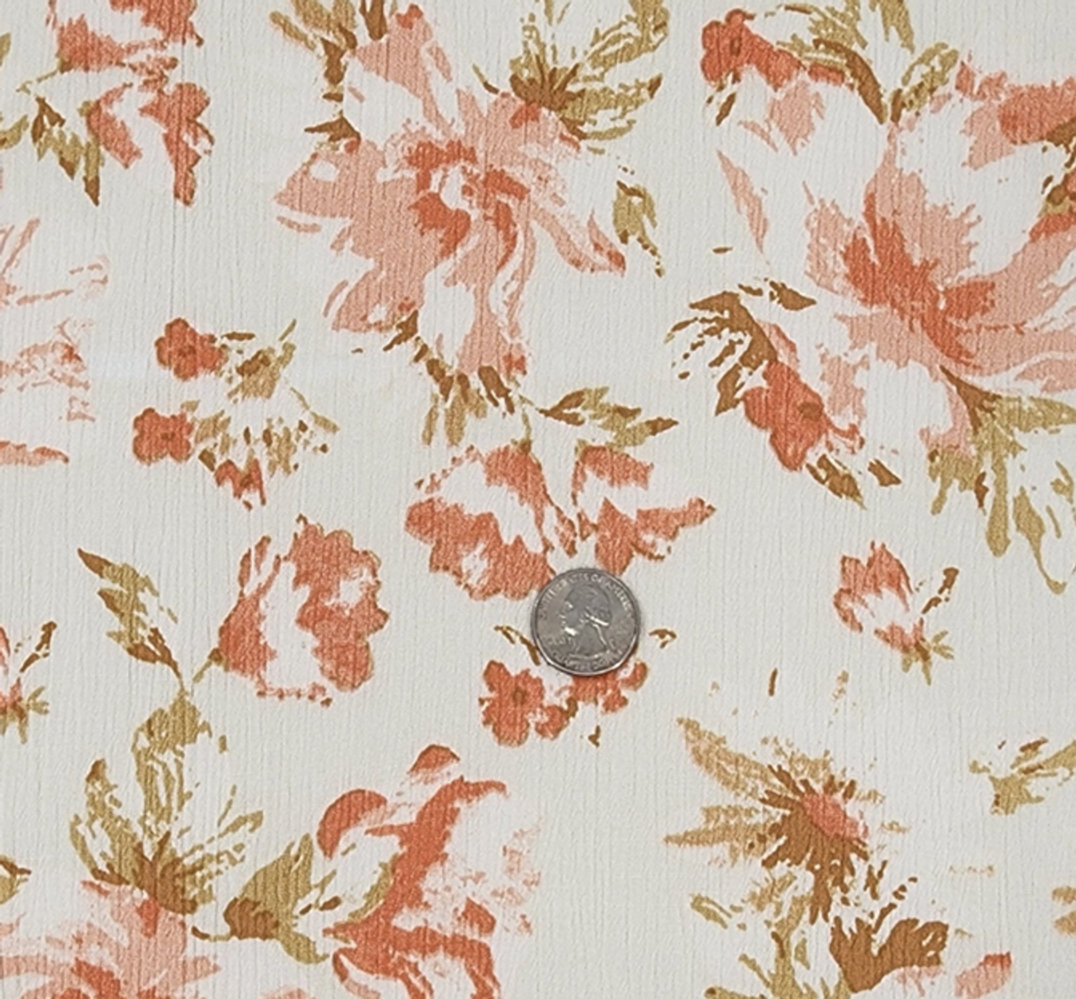 Cream Rayon 1 Yard Crinkle Fabric 50/52" Lightweight Textured Apparel Fabric