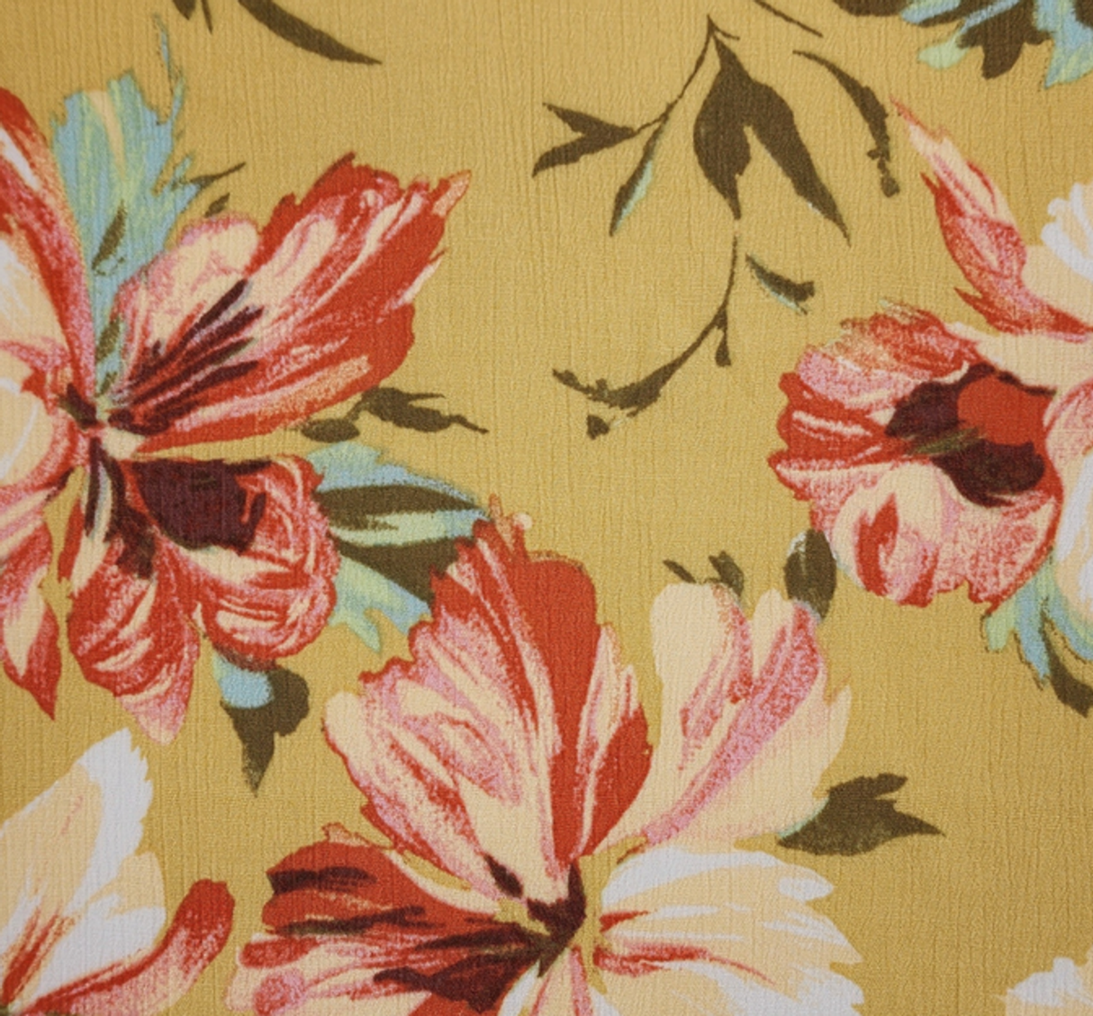 1 Yard Golden Yellow Rayon Crinkle Breathable Lightweight Textured Fabric Width 50/52"