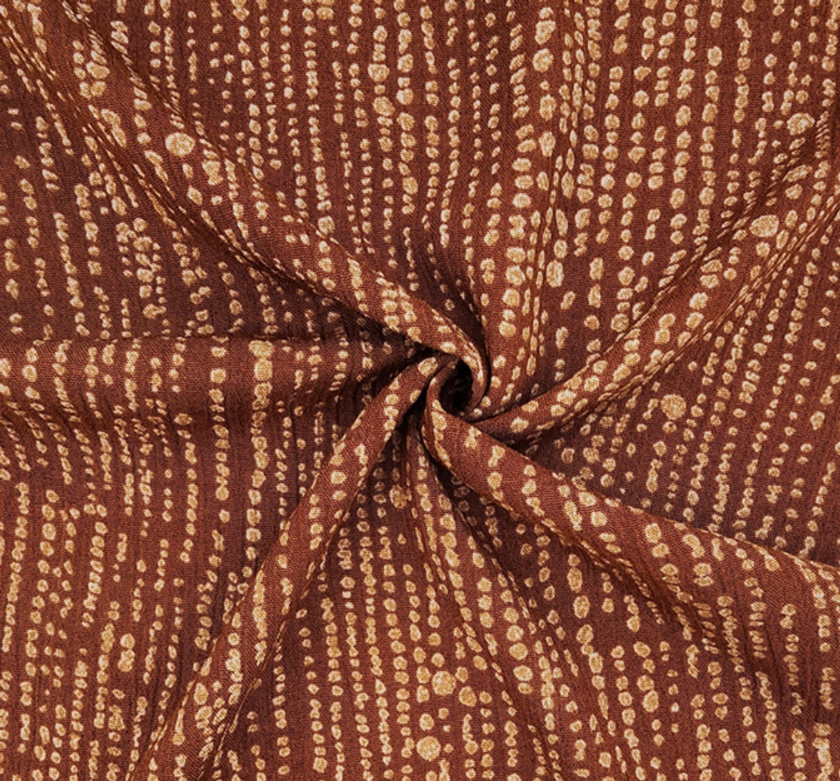 Rayon Crinkle Almond 1 Yard Lightweight Textured Rayon Fabric 50/52” Wide