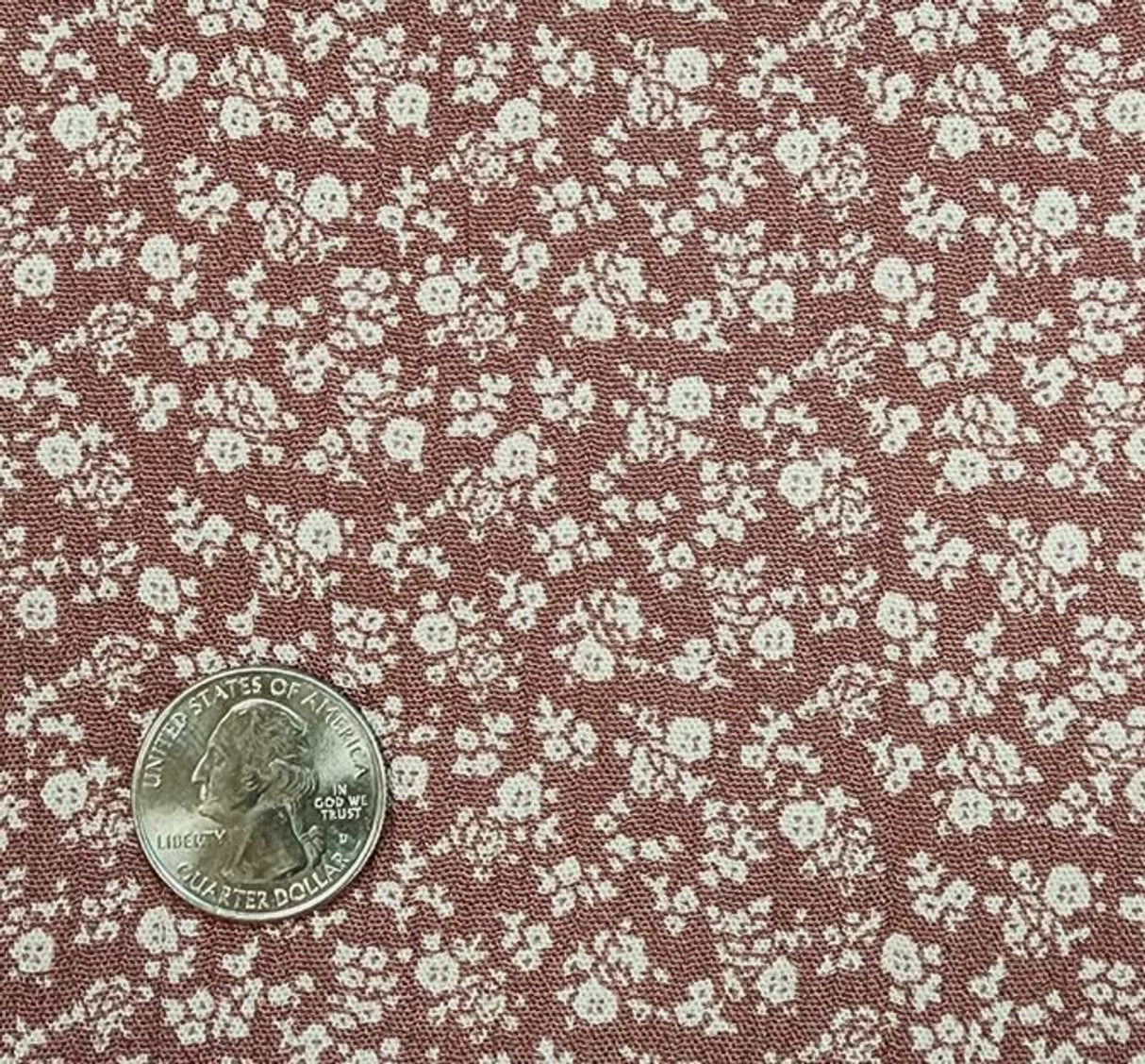 1 Yard Rayon Crinkle Rose Woven Fabric, 50/52? Wide 100% Rayon