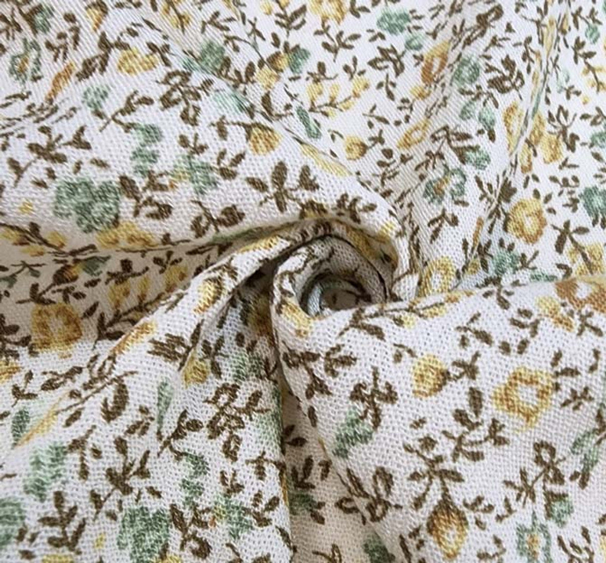 1 Yard Rayon Crinkle Cream Bread Woven Fabric, 50/52? Wide 100% Rayon