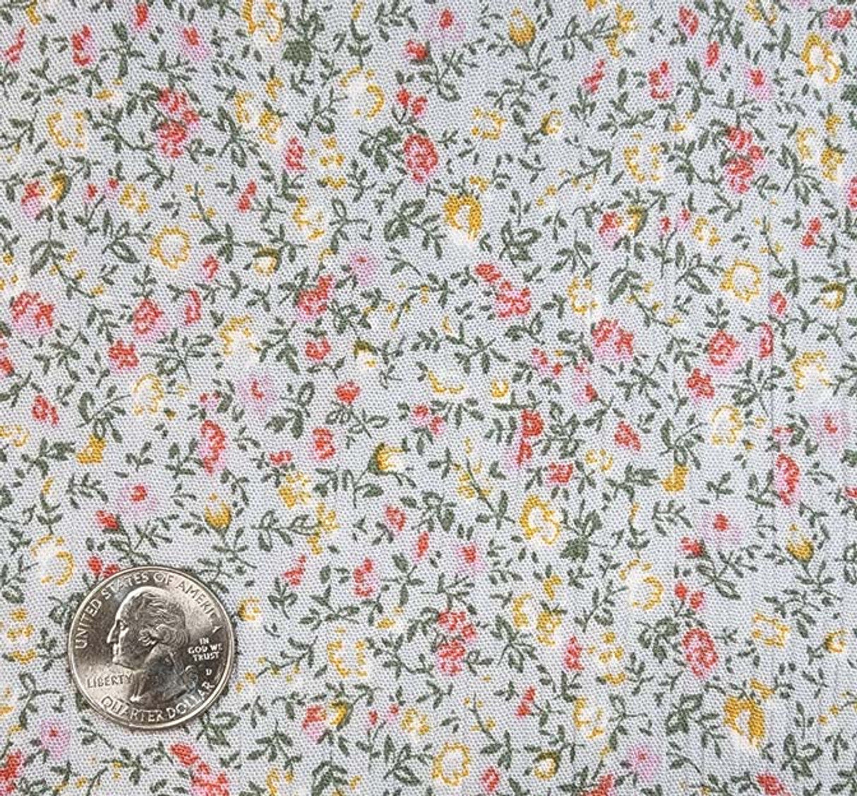 1 Yard Rayon Crinkle Gray Orange Fabric for Dresses Blouses Skirts and Apparel Sewing 50 52 Width