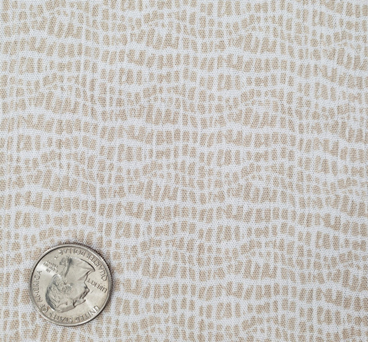 1 Yard Rayon Crinkle Beige Woven Fabric, 50/52? Wide 100% Rayon