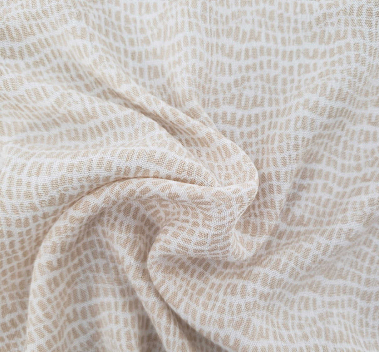1 Yard Rayon Crinkle Beige Woven Fabric, 50/52″ Wide 100% Rayon