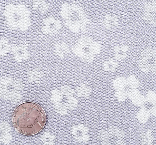 1 Yard Rayon Crinkle Crepon Fabric Silver Lightweight Apparel Material 50/52 Inches Width