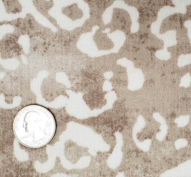 1 Yard Dark Taupe Ivory Rayon Crinkle Fabric For Dresses Blouses Skirts Apparel 50/52" Width