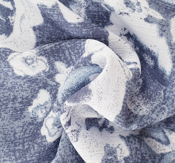 1 Yard Navy Rayon Crinkle Crepon Fabric for Blouses Dresses Skirts and Apparel Projects 50/52" Width