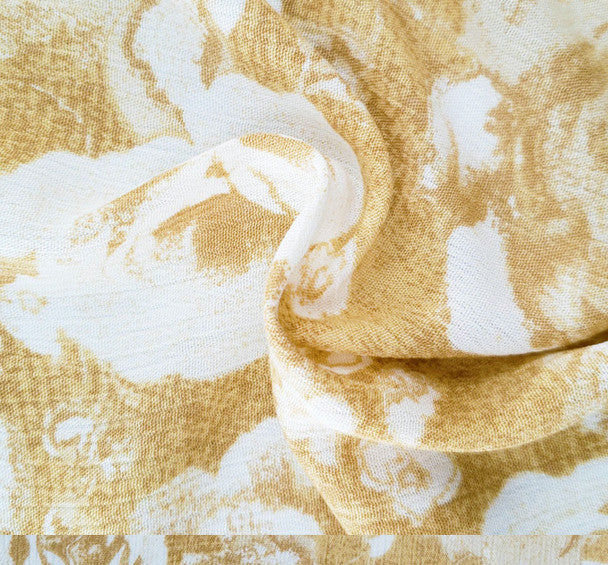 1 Yard Rayon Crinkle Crepon Fabric in Pale Yellow color for Dresses Skirts and DIY Projects 50/52" Width