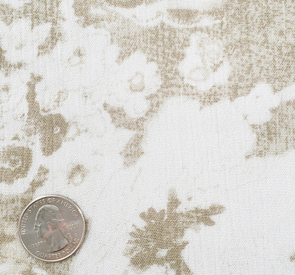 1 Yard Taupe Rayon Crepon Crinkle Fabric for Fashion Apparel Sewing Blouses Skirts Dresses 50/52" Width