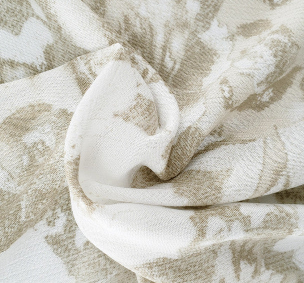 1 Yard Taupe Rayon Crepon Crinkle Fabric for Fashion Apparel Sewing Blouses Skirts Dresses 50/52" Width