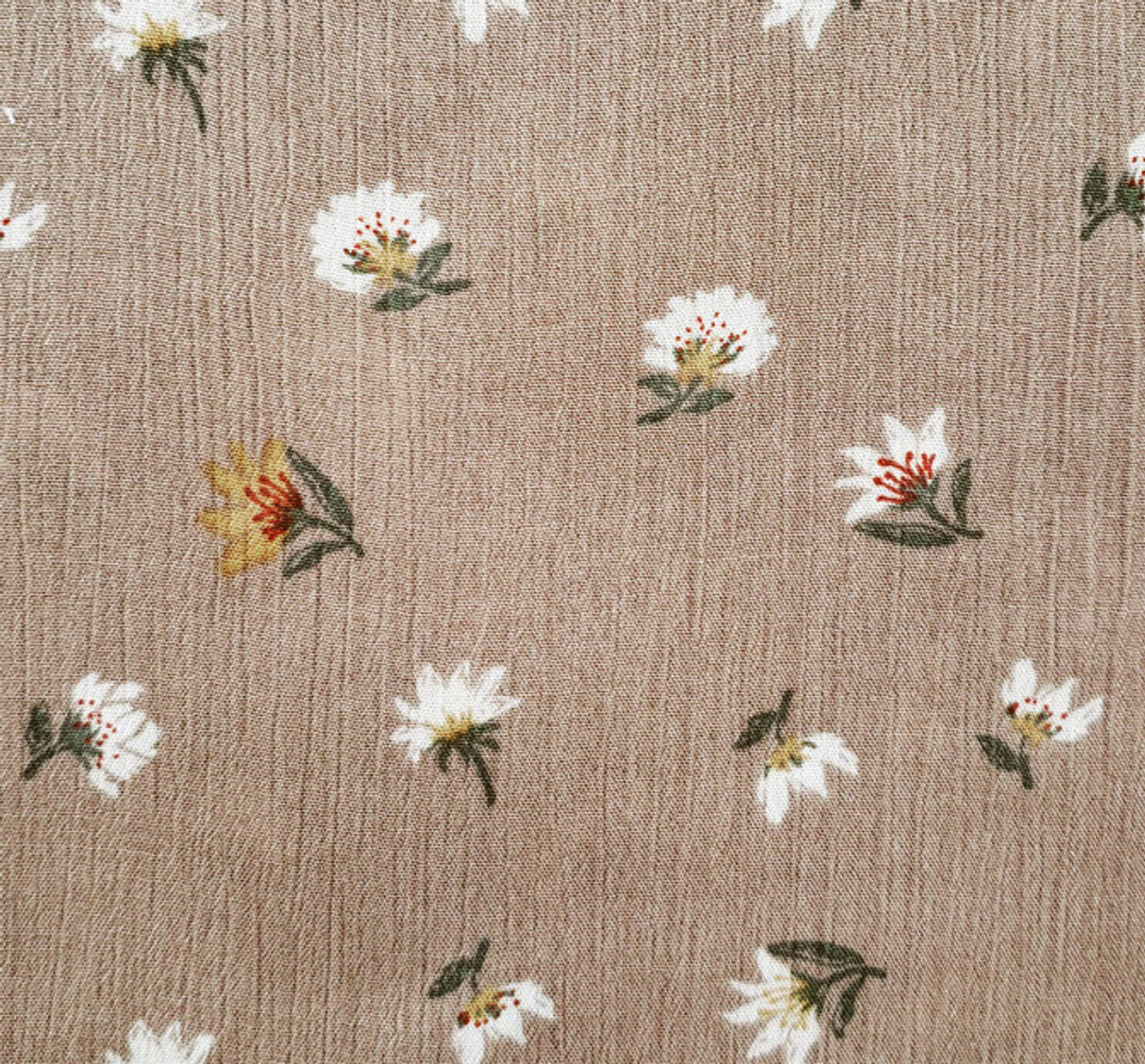 1 Yard Taupe Olive Rayon Crepon Fabric 50/52" Lightweight Woven Crinkle Material for Stylish Apparel