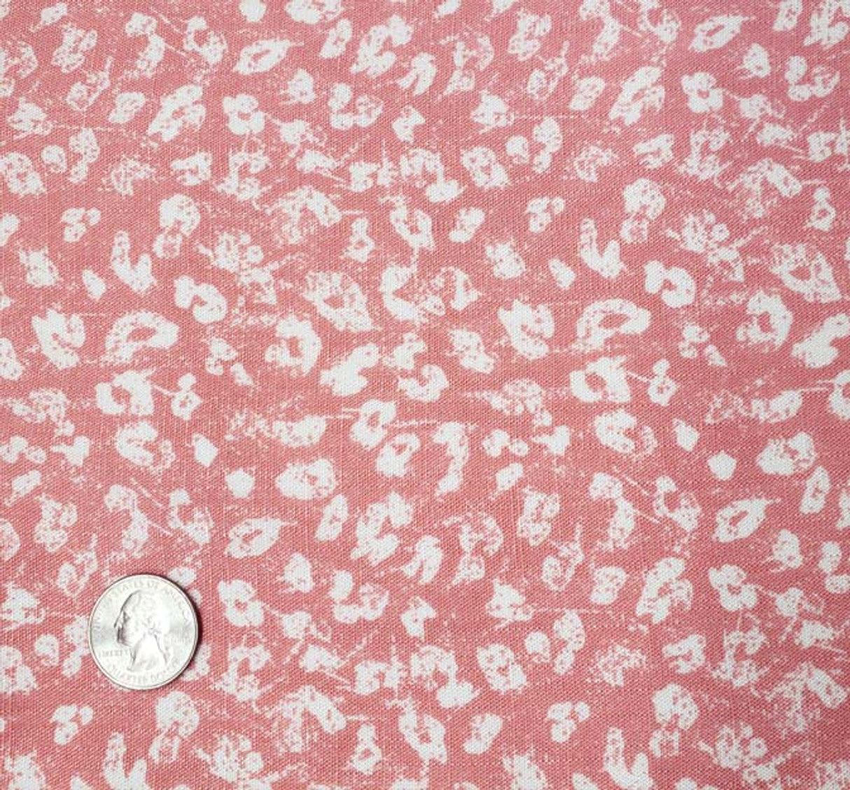 1 Yard Slub Rayon Fabric Coral Pink Lightweight Textured Summer Apparel Material 55/56 Inches Width