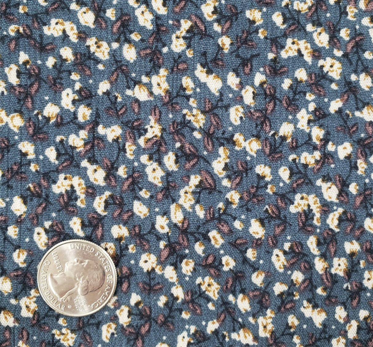 Rayon Crinkle Vintage Blue 1 Fabric Lightweight Pleated Crepon Fabric 50/52” Wide