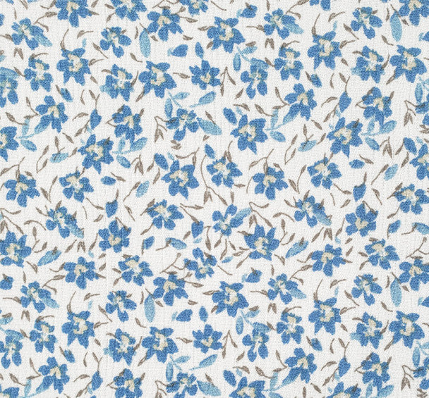 1 Yard Ultramarine Rayon Crinkle Apparel Fabric, Flowing Dress Blouse Material, 50/52" Width