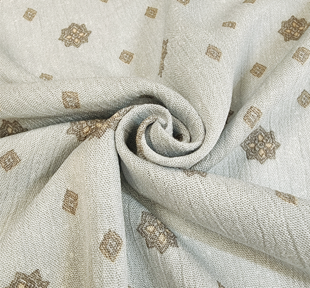 1 Yard Blue Gray Rayon Crinkle Fabric Lightweight Material for Dresses Skirts and Blouses 50/52 Inch Width