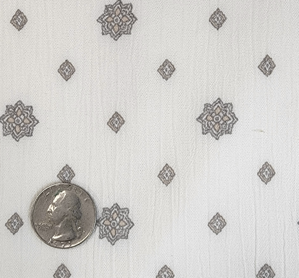 1 Yard Ivory Rayon Crinkle Fabric Lightweight and Soft Material for Blouses Dresses and Skirts 50/52 Inch Width