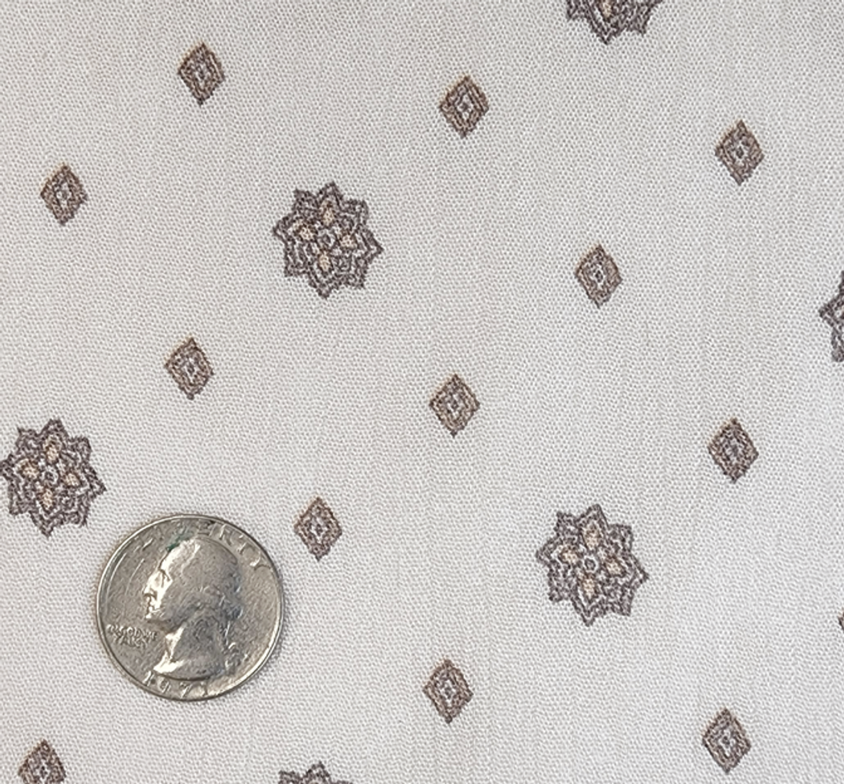 1 Yard Taupe Rayon Crinkle Fabric Lightweight 50/52" Wide Textured Apparel Material