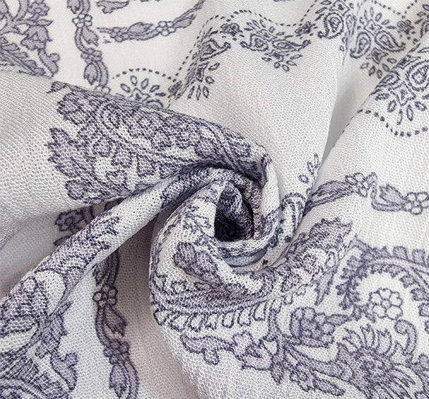 1 Yard Ivory Slate Rayon Crinkle Fabric for Blouses Dresses Skirts Lightweight 50/52 Inch Width