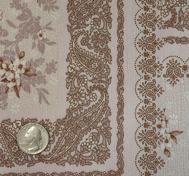 1 Yard Rose Dust Rayon Crinkle Fabric Soft Textured Material for Flowing Dresses Feminine Blouses and Stylish Skirts 50/52 Inch Width