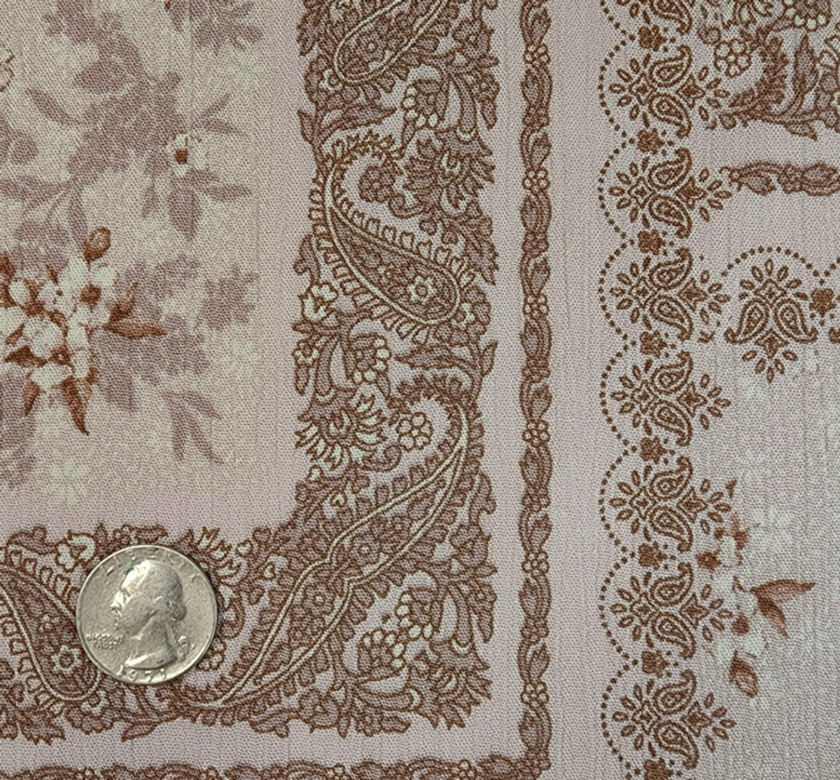 1 Yard Rose Dust Rayon Crinkle Fabric 50/52" Wide Lightweight Woven Crepon