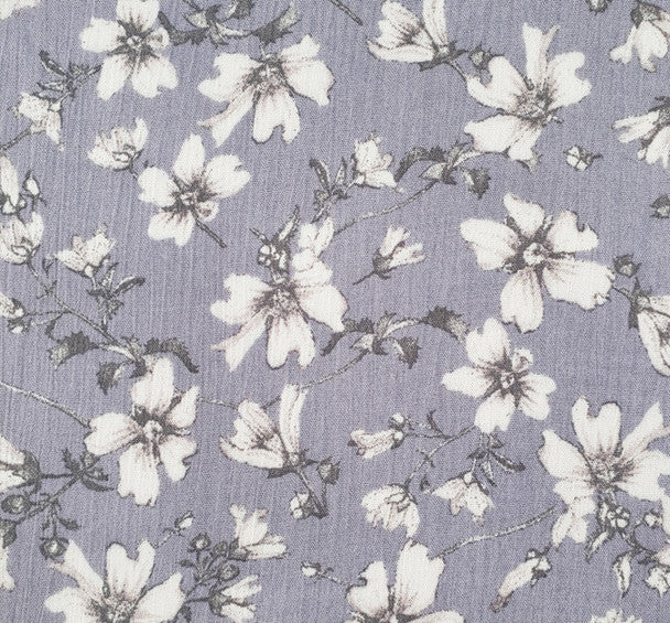 1 Yard Ash Gray Rayon Crinkle Fabric Lightweight Pleated Texture for Modern Dresses Elegant Blouses and Casual Skirts 50/52 Inch Width