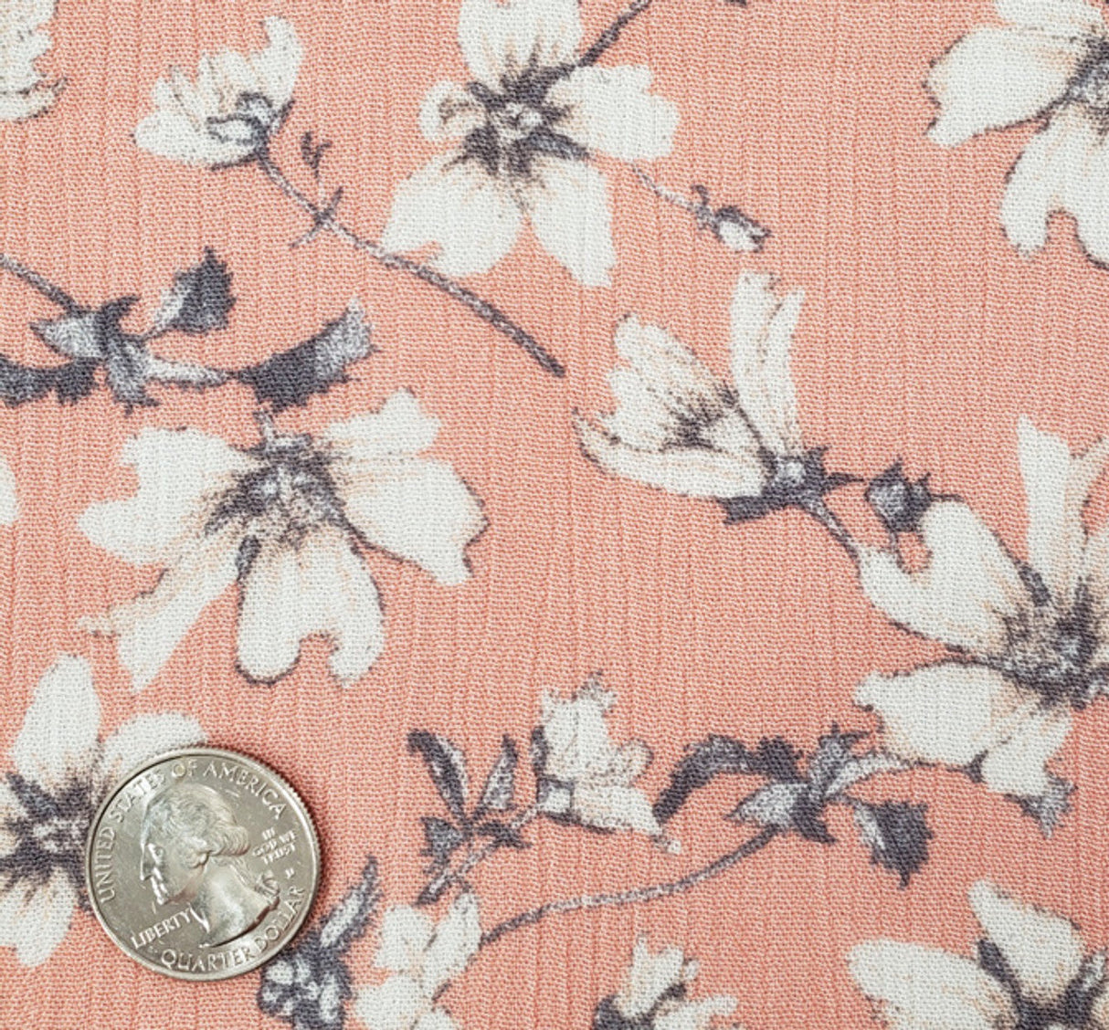 1 Yard Lightweight 50/52" Wide Crepon for Dresses & Skirts Coral Rayon Crinkle Fabric