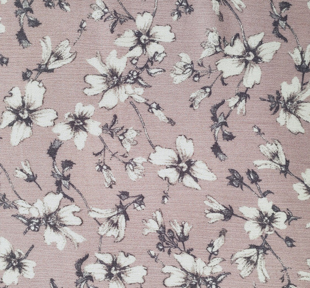 1 Yard Rose Dust Rayon Crinkle Fabric Featuring Delicate Pleated Texture for Elegant Dresses Soft Blouses and Skirts 50/52 Inch Width
