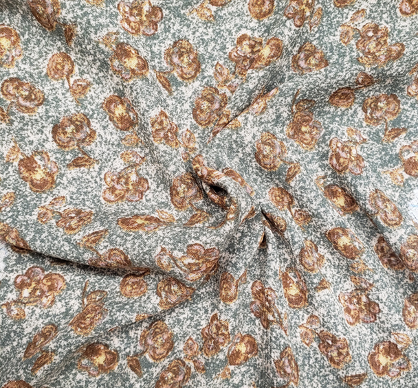 1 Yard Green Rayon Crinkle Fabric Lightweight with Soft Draping Quality for Dresses Blouses and Skirts 50/52 Inch Width