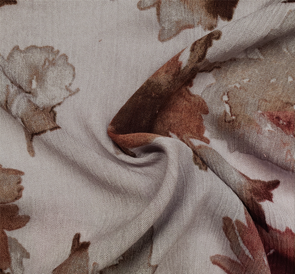 1 Yard Rose Dust Rayon Crinkle Textile Lightweight with Flowing Drapey Texture for Dresses Blouses and Skirts 50/52 Inch Width