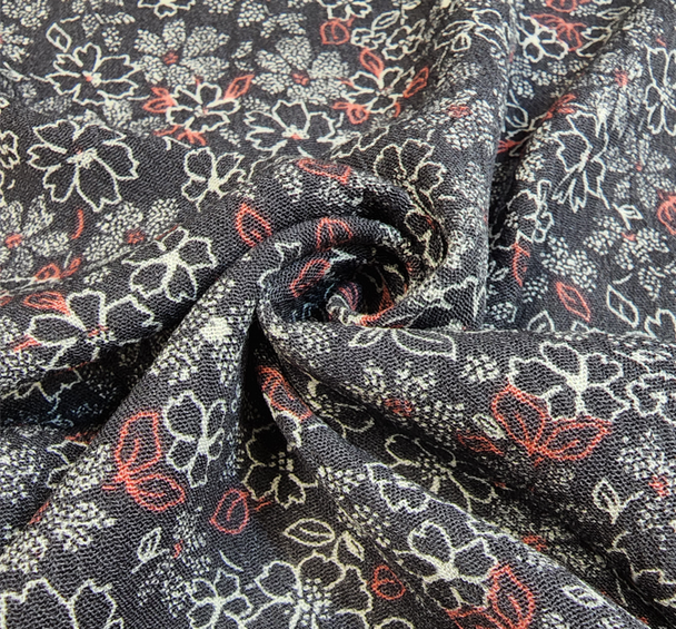 1 Yard Polar Night Rayon Crinkle Fabric Textured Woven Material for Dresses Skirts and Blouses 50/52 Inch Width