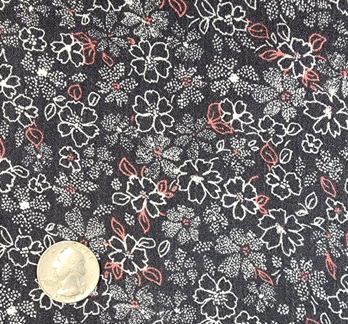 1 Yard Polar Night Rayon Crinkle Fabric 100% Rayon Lightweight Woven Crepon, 50/52" Wide