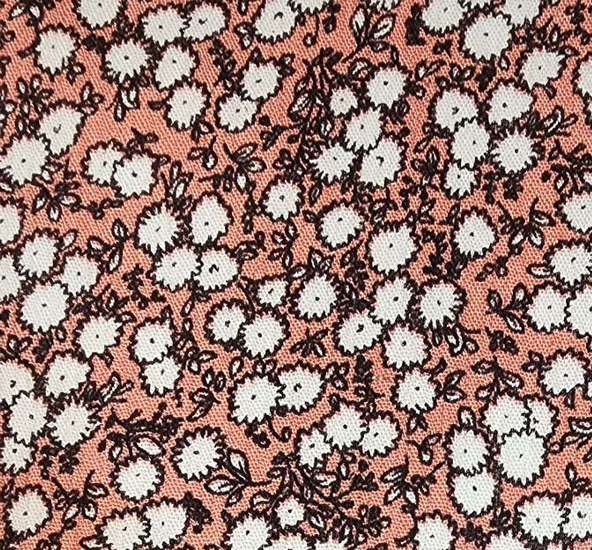 1 Yard Burnt Coral Rayon Crinkle Fabric 50/52" Wide Lightweight Pleated Crepon for Apparel
