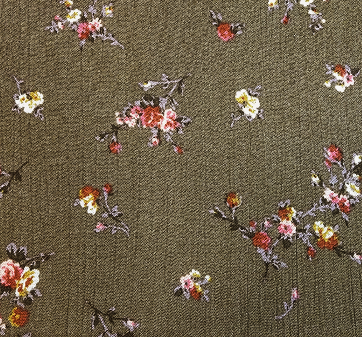 1 Yard Rayon Crinkle Fabric in Military Olive 100% Rayon Woven Apparel Fabric, 50/52" Wide