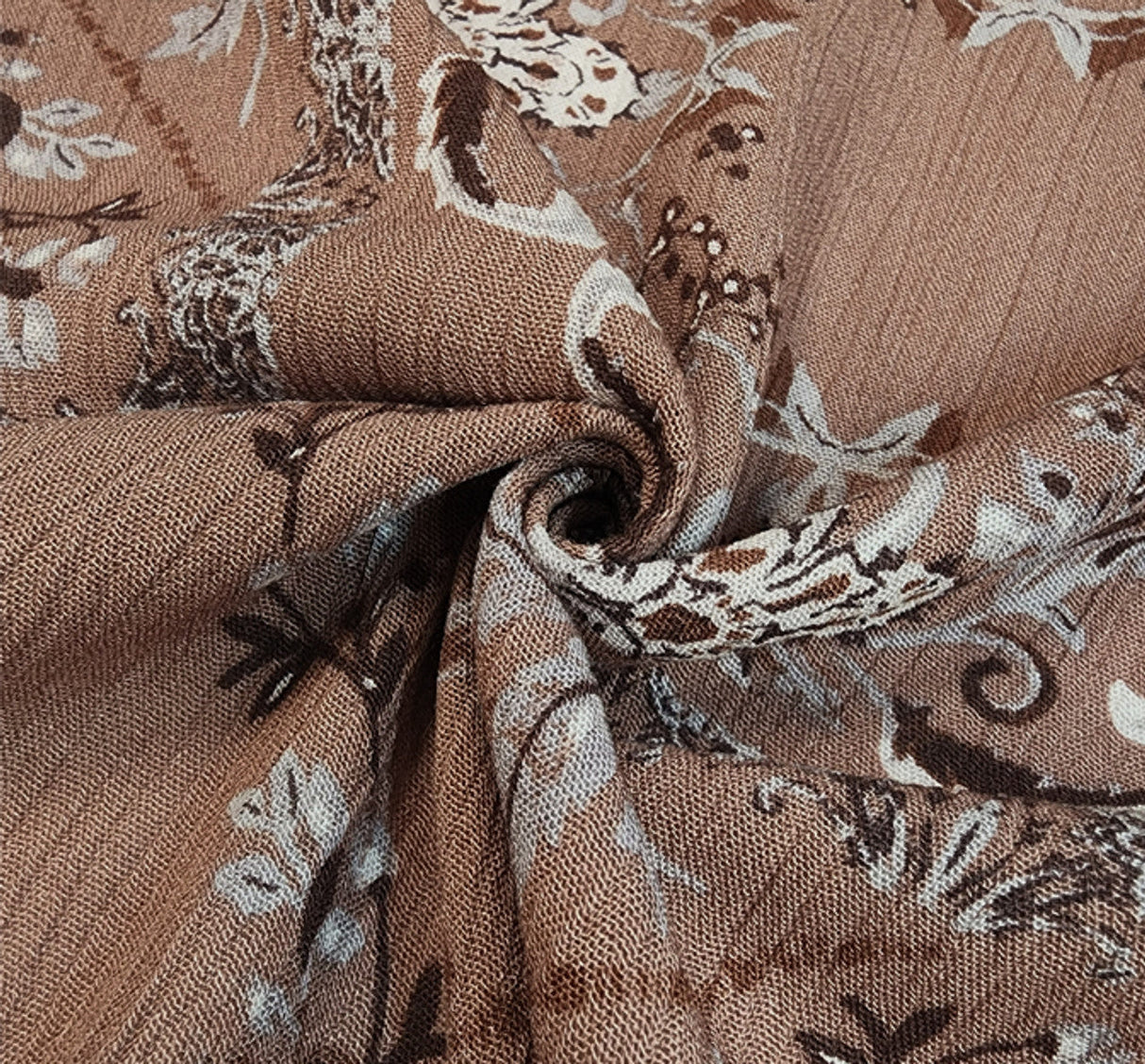 1 Yard Rayon Crinkle Crepon Fabric Rose, 50/52" Wide Lightweight Apparel Material