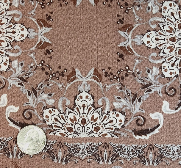 1 Yard Rose Rayon Crinkle Crepon Fabric Lightweight Apparel 50/52 Inches Wide