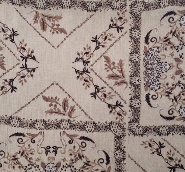 1 Yard Taupe Rayon Crinkle Crepon Fabric Rayon Lightweight Apparel 50/52 Inch Width