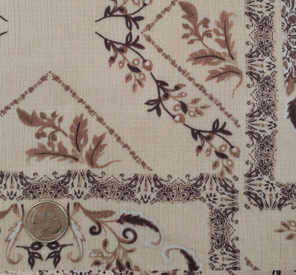 1 Yard Taupe Rayon Crinkle Crepon Fabric Rayon Lightweight Apparel 50/52 Inch Width