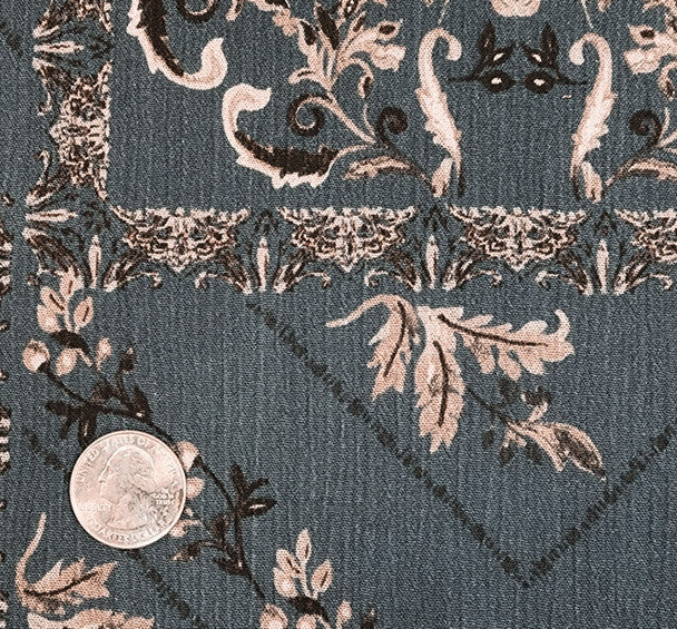 1 Yard Titan Grey Rayon Crinkle Fabric Rayon Lightweight Apparel 50/52 Inch Width