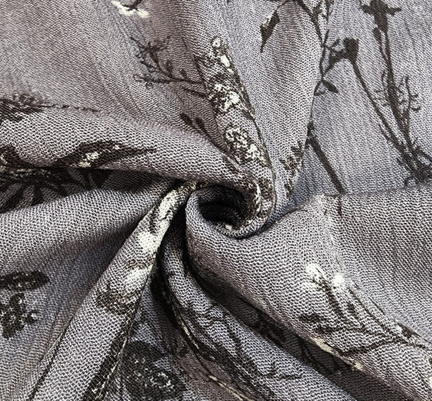 1 Yard Rayon Dune Crinkle Fabric 50/52" Wide Soft Woven Apparel Fabric with Subtle Pleats