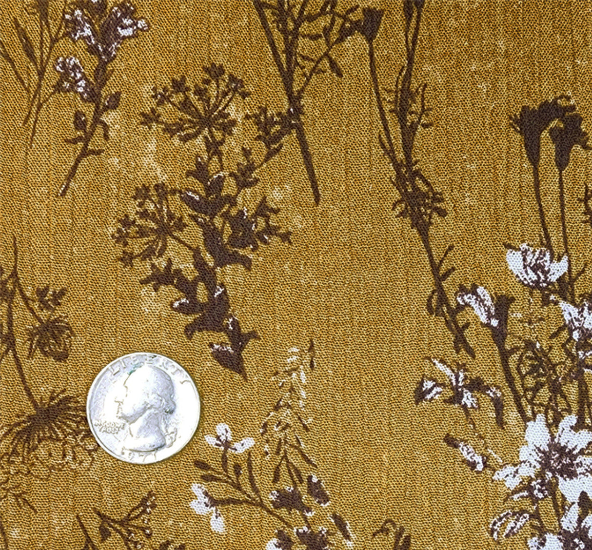 1 Yard Mustard Gold Rayon Crinkle Crepon Fabric, 50/52" Wide Apparel Material