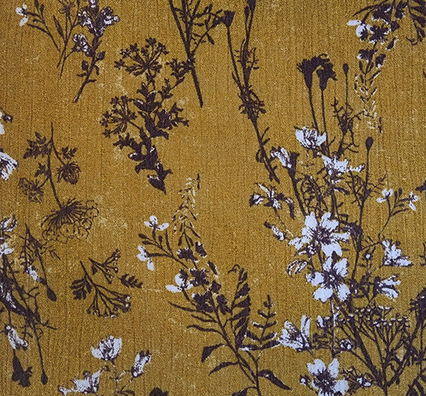 1 Yard Mustard Gold Rayon Crinkle Fabric Rayon Lightweight Apparel 50/52 Inch Width