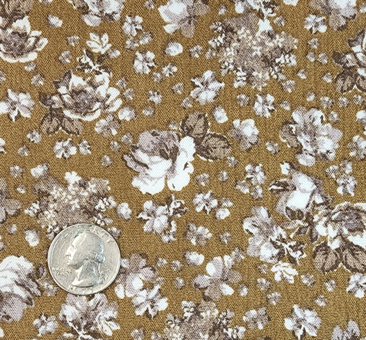 1 Yard Rayon Crinkle Crepon Fabric Mustard, Lightweight 50/52" Wide Apparel Material