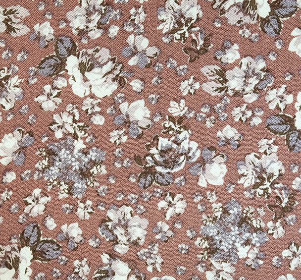 1 Yard Textured Rose Rayon Crinkle Fabric Woven 50/52" Wide for Skirts