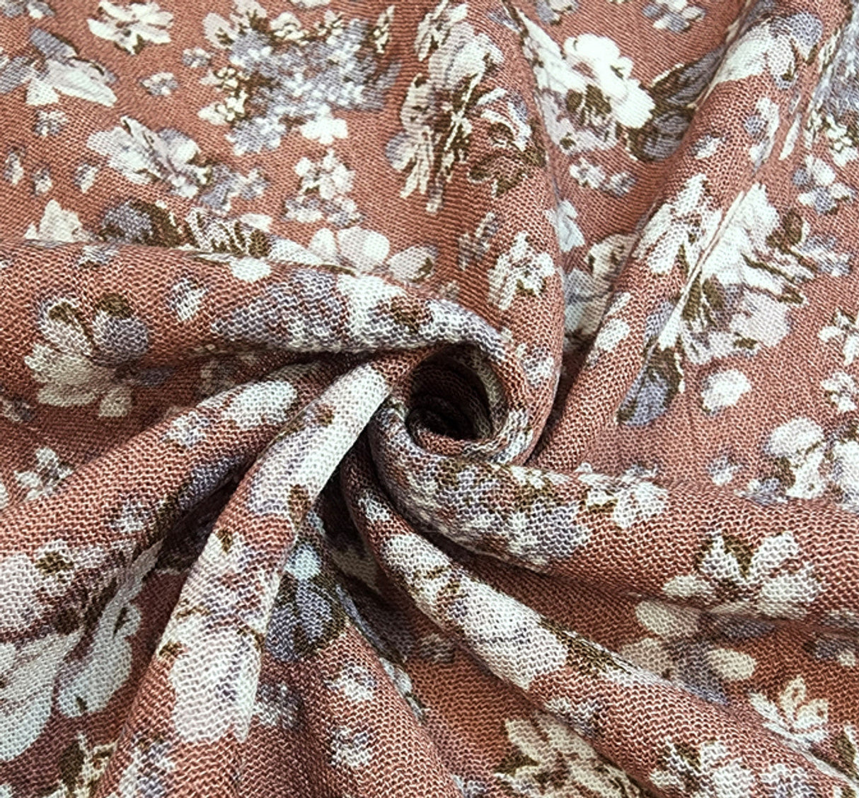 1 Yard Rose Rayon Crinkle Fabric Rayon Lightweight Apparel 50/52 Inch Width