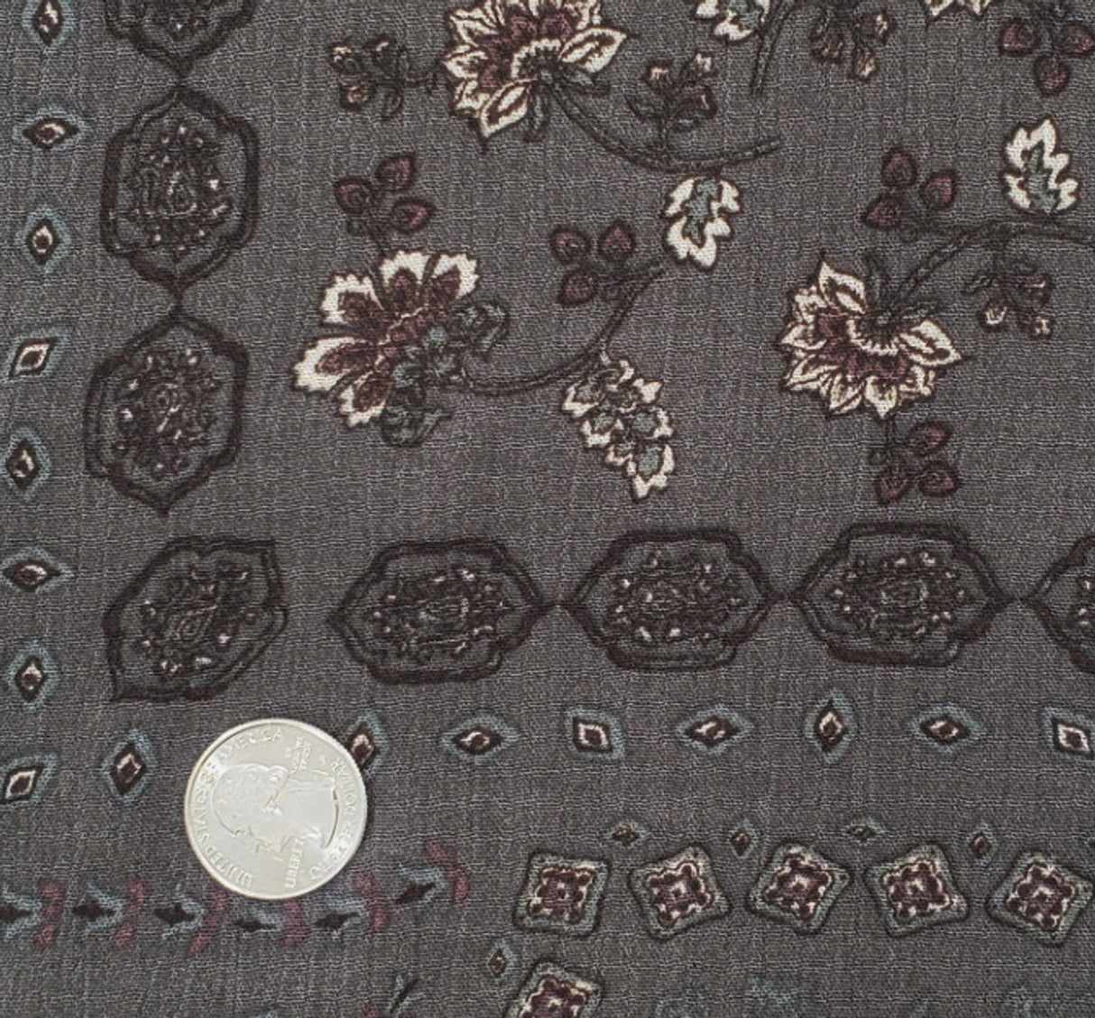 1 Yard Soft Warm Gray Rayon Crepon Crinkle Fabric Rayon Apparel Textile 50/52 Inch Width