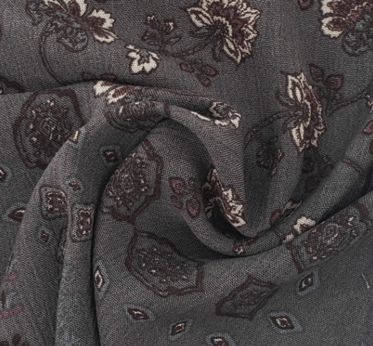 1 Yard Soft Warm Gray Rayon Crepon Crinkle Fabric Rayon Apparel Textile 50/52 Inch Width