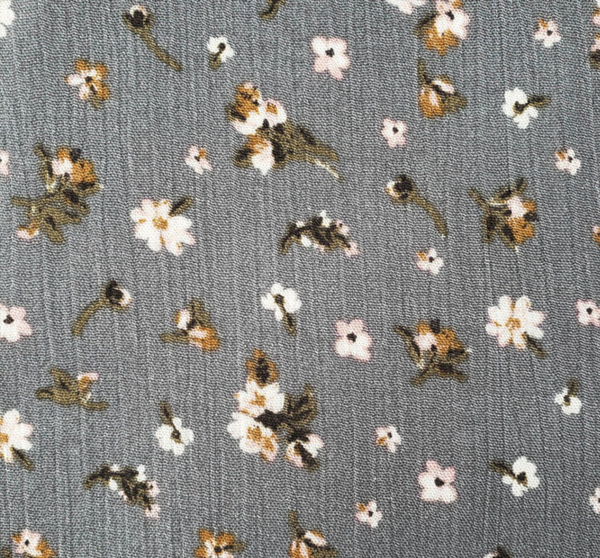 1 Yard Textured Warm Gray Rayon Fabric Lightweight Crinkle Apparel Use 50/52 Inch Width