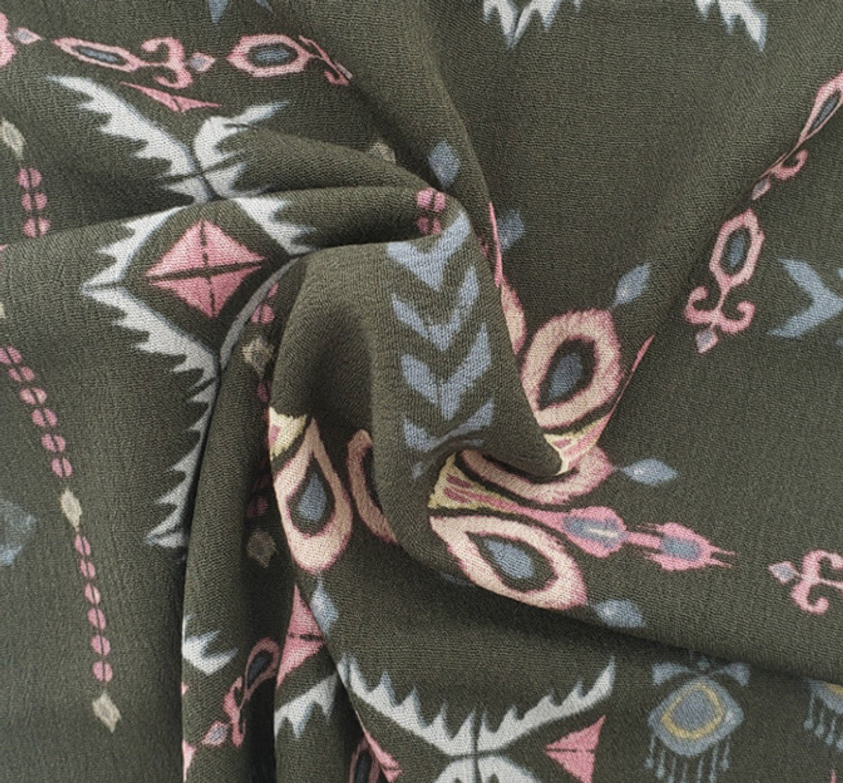 1 Yard Deep Gray Rayon Crinkle Fabric, 50/52" Wide Lightweight Apparel Material
