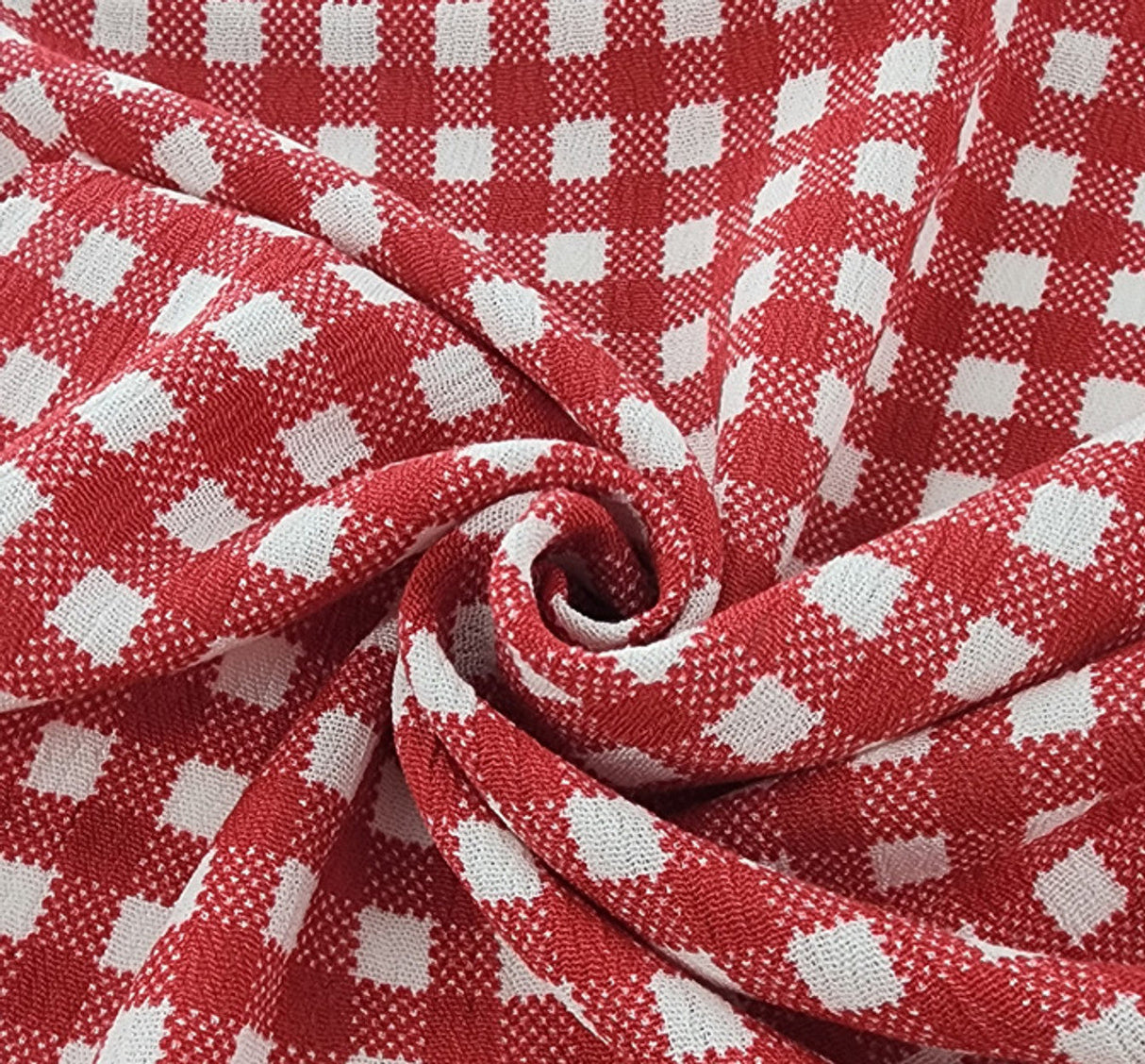 1 Yard Rayon Crinkle Fabric Mars Red Rayon Mars Red 50 to 52 Inches Wide